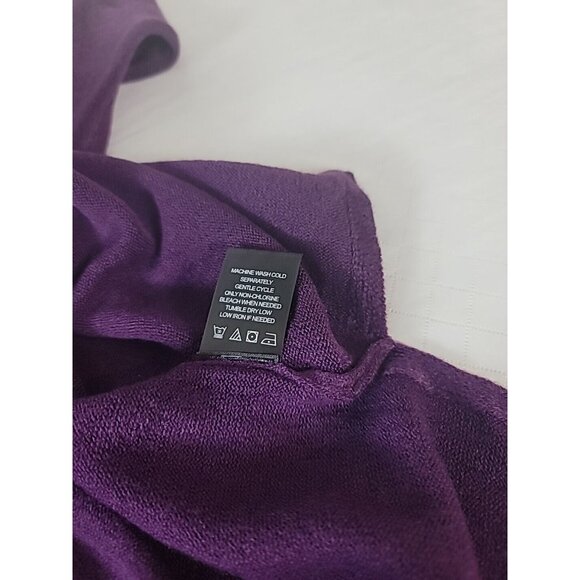 Antthony Originals Tunic Sweater Sz M Purple Pullover Grommets @ Collar & Sleeve - Picture 10 of 10